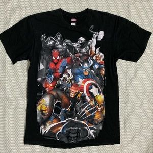 Pre-owned Men’s Marvel Team Tee Large Black